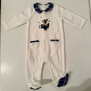 2-4M Mayoral Velour Footie Outfit EUC